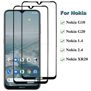 ฟิล์มกระจกนิรภัยกันรอยหน้าจอ แบบเต็มจอ สําหรับ Nokia 1.4 2.4 Nokia G10 G20 XR20