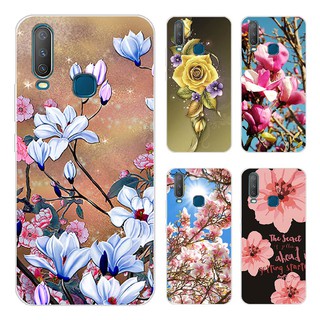 เคสโทรศัพท์ซิลิโคน TPU ลายดอกไม้ สําหรับ VIVO Y15 Y15 2020 Y12 Y17 Y19 Y30 Y50 Y95 Y91