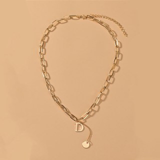 D pendant necklace  สร้อยคออักษร