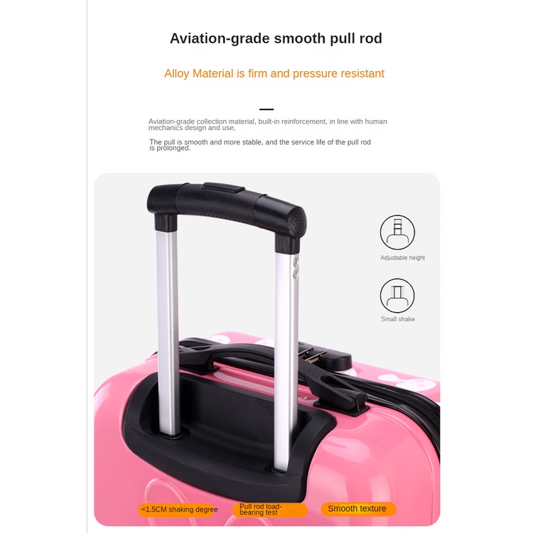 Borammy 18 นิ ้ วรถเข ็ นเด ็ กกระเป ๋ าเดินทาง 3D การ ์ ตูน Spinner Wheels - รูปที่ 4