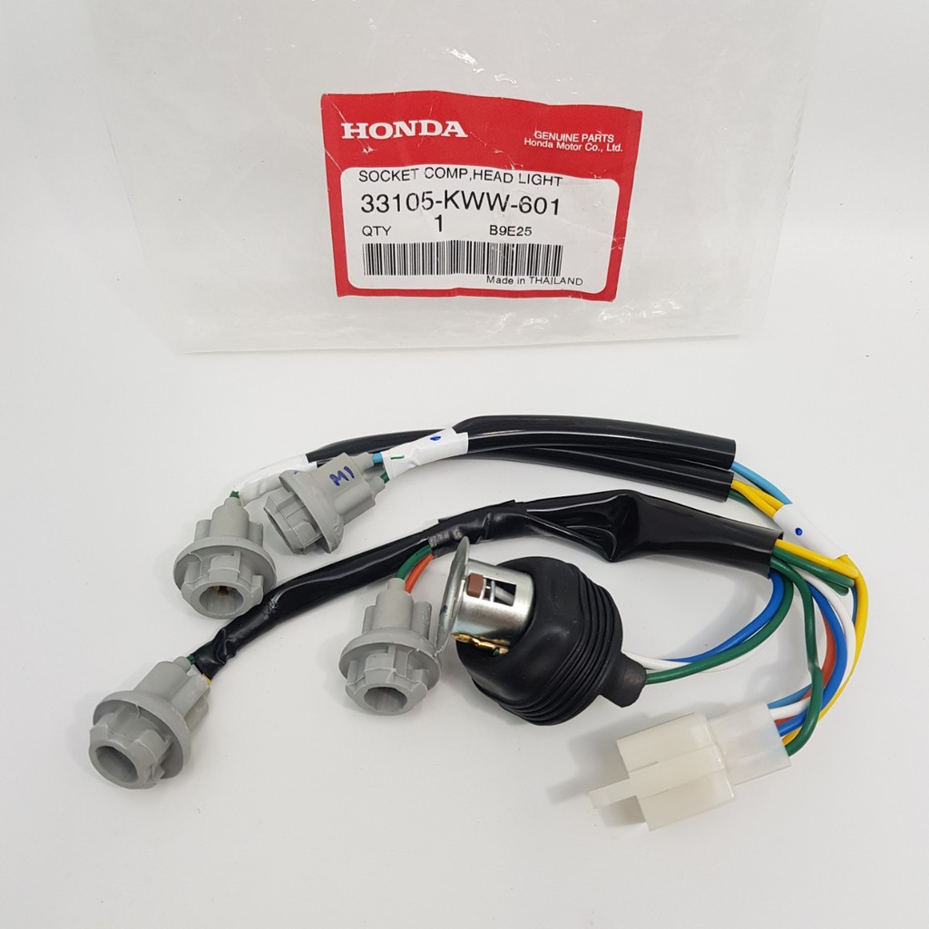 ขั้วไฟหน้า จุ๊บไฟหน้า WAVE 110 I 5 ขั้ว แท้ HONDA SOCKET HEADLIGHT  UK