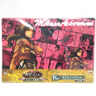 Mikasa มิคาสะ Poster+Postcard แผ่นรองเขียน/แผ่นอาร์ต/โปสเตอร์ จาก Attack on titan ผ่าภิภพไทนทัน แท้ Banpresto จากญี่ปุ่น