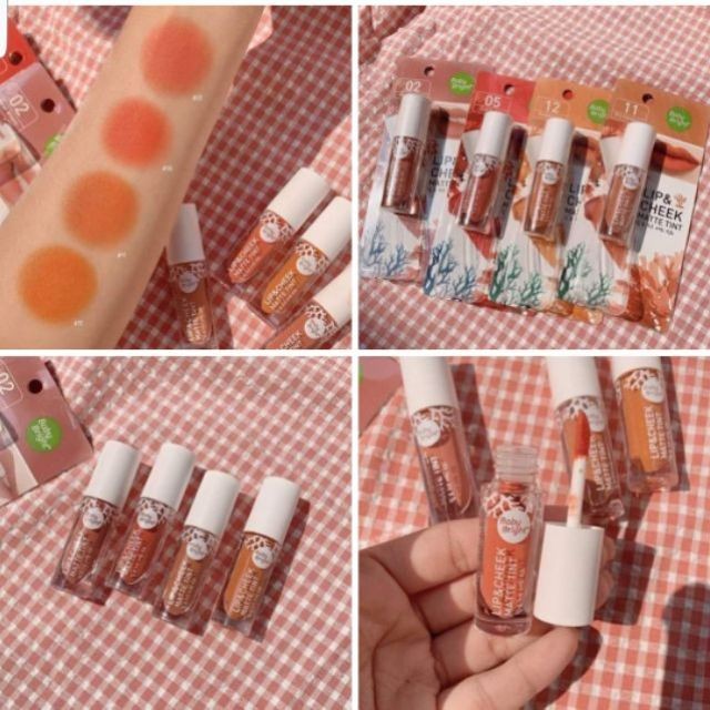 ของแท้ ลิปแมทท์ เบบี้ไบร์ท กันน้ำ【ปาก+ตา+แก้ม】Baby Bright Lip & Cheek Matte Tint 2.4g #BLIP01
