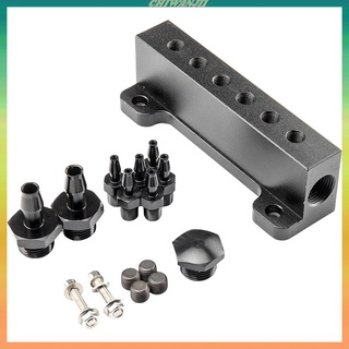 6 Port 1/8" NPT Vacuum Manifold Kit Fit for Turbo Boost Intake Manifold