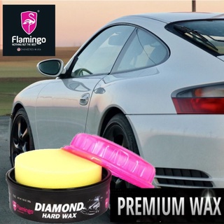 FLAMINGO Diamond Wax แว๊กซ์เคลือบสีรถ เกรดพรีเมี่ยม (ใช้ได้ทุกสีรถ) เงางาม ฉ่ำวา ป้องกันรังสีUV กันน้ำเกาะ ติดทนนาน