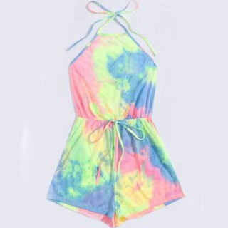 ชุดจั๊มสูทสีรุ้ง พาสเทล ใส่แล้วน่ารัก สดใส สวยงาม