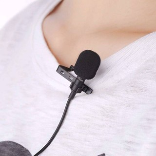 Lapel Lavalier ไมค์ ไมค์ไลฟ์สด ไมค์อัดเสียง ไมค์โทรศัพท์ ใช้กับ มือถือ ได้ทันที Mini Clip-on Microphone for Smartphon