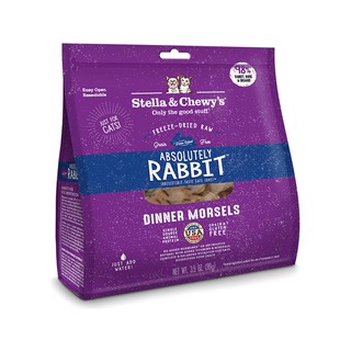 อาหารแมวอบแห้ง Stella &amp; Chewys Absolutely Rabbit Dinner Morsels Freeze-Dried Raw Cat Food มี 2 ขนาด จากอเมริกา