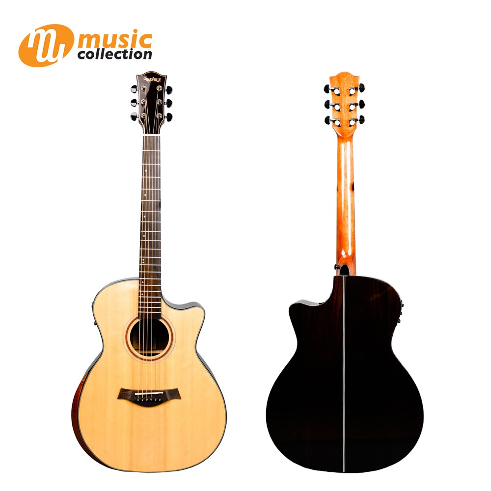 กีต้าร์โปร่งไฟ้า NASHVILLE ACOUSTIC ELECTRIC GUITAR GAR10N/EQ (FREE