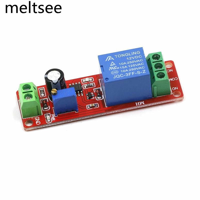 รีเลย์หน่วงเวลา Dc 12v Ne 555 12v  0~10 S ~ 10 S อุปกรณ์เสริมรถยนต์  Timer Switch Adjustable Module 