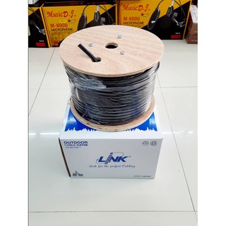 สาย LAN CAT5  OUTDOOR 100 เมตร Link US-9015-1 สายสีดำ ใช้เดินภายนอกอาคาร สายหนา เส้นใหญ่ สัญญานดี แข็งแรงทนทาน