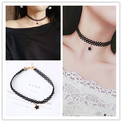 สร้อยคอโซ่พิมพ์ลายลูกไม้ Chokers สําหรับผู้หญิง
