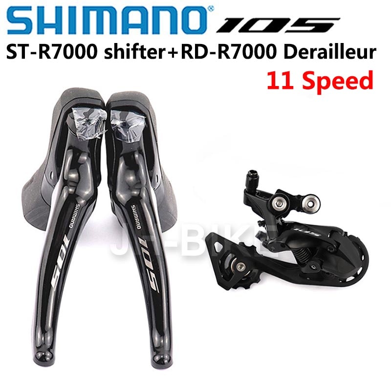 SHIMANO 105 R7000 Groupset Kit 2x11 ความเร็ว R7000 Shifter + สับจานหลังจักรยานถนน Dual-Control Lever
