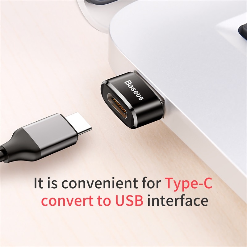 Baseus อะแดปเตอร์แปลง USB เป็น Type c OTG USB-c ตัวผู้ เป็น Micro USB Type-c ตัวเมีย สําหรับ Macbook Samsung S20 USBC OTG