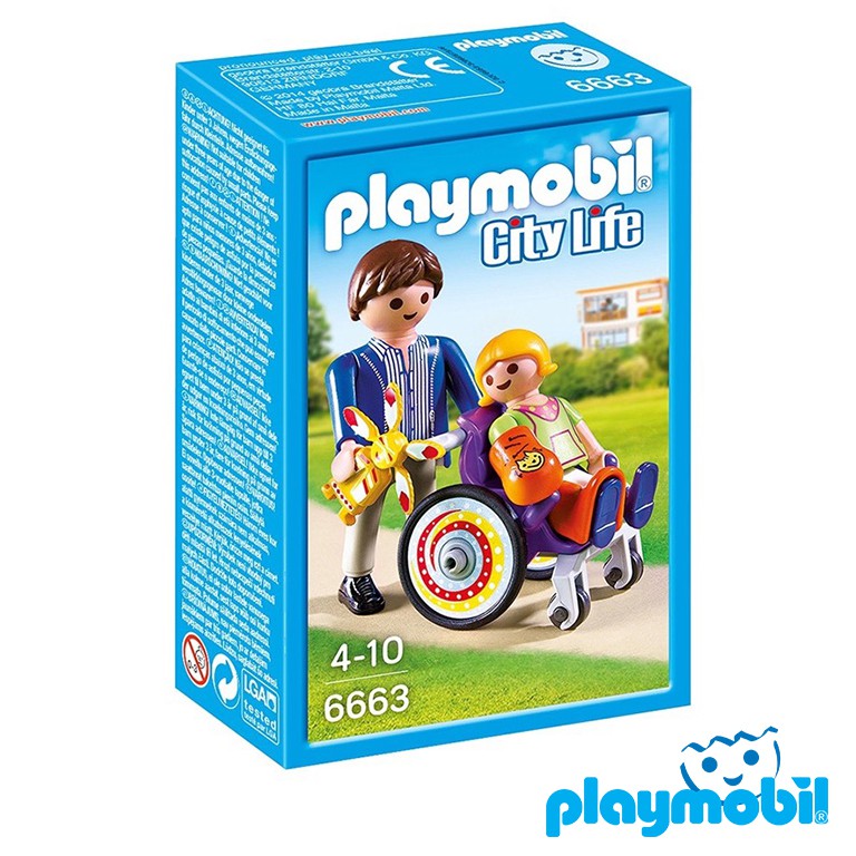 Playmobil 6663  City Life Child in Wheelchair แอ็คชั่นฟิกเกอร์  ซิตี้ไลฟ์ เข็นเด็กนั่งวีลแชร์