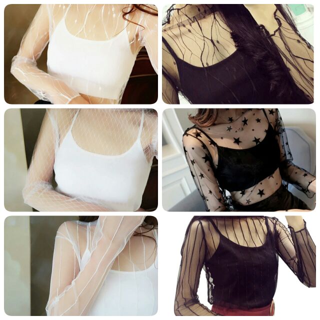 [พร้อมส่ง]​ เสื้อซีทรู​ ​เสื้อตาข่าย, See​through​ blouse​