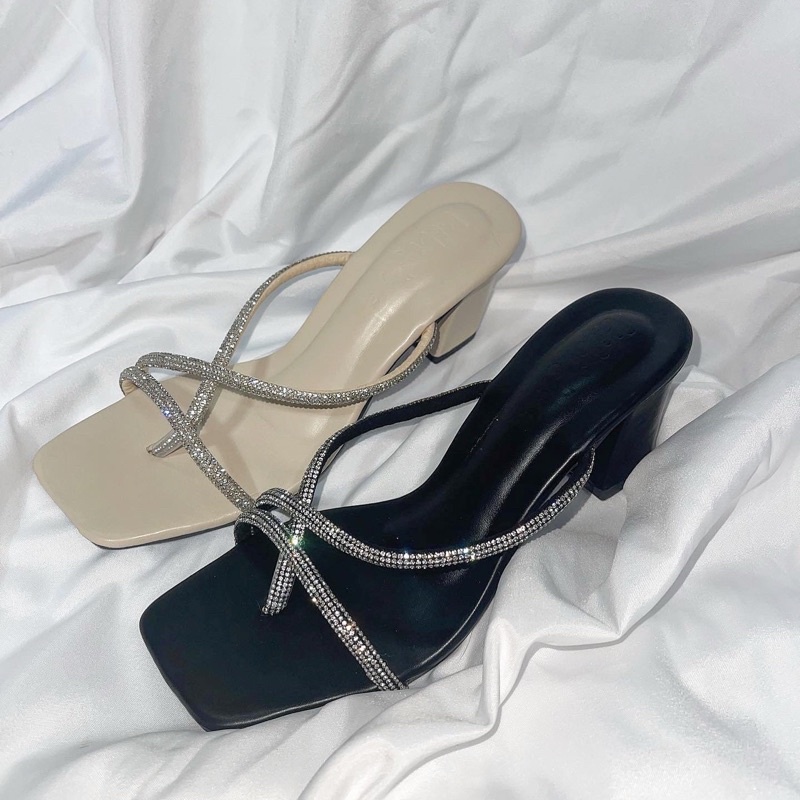 Bibish.Garat Heels (รองเท้าส้นสูงประดับเพชรไซส์ใหญ่-เล็ก (37-45) (+เพิ่ม 1 ไซส์)