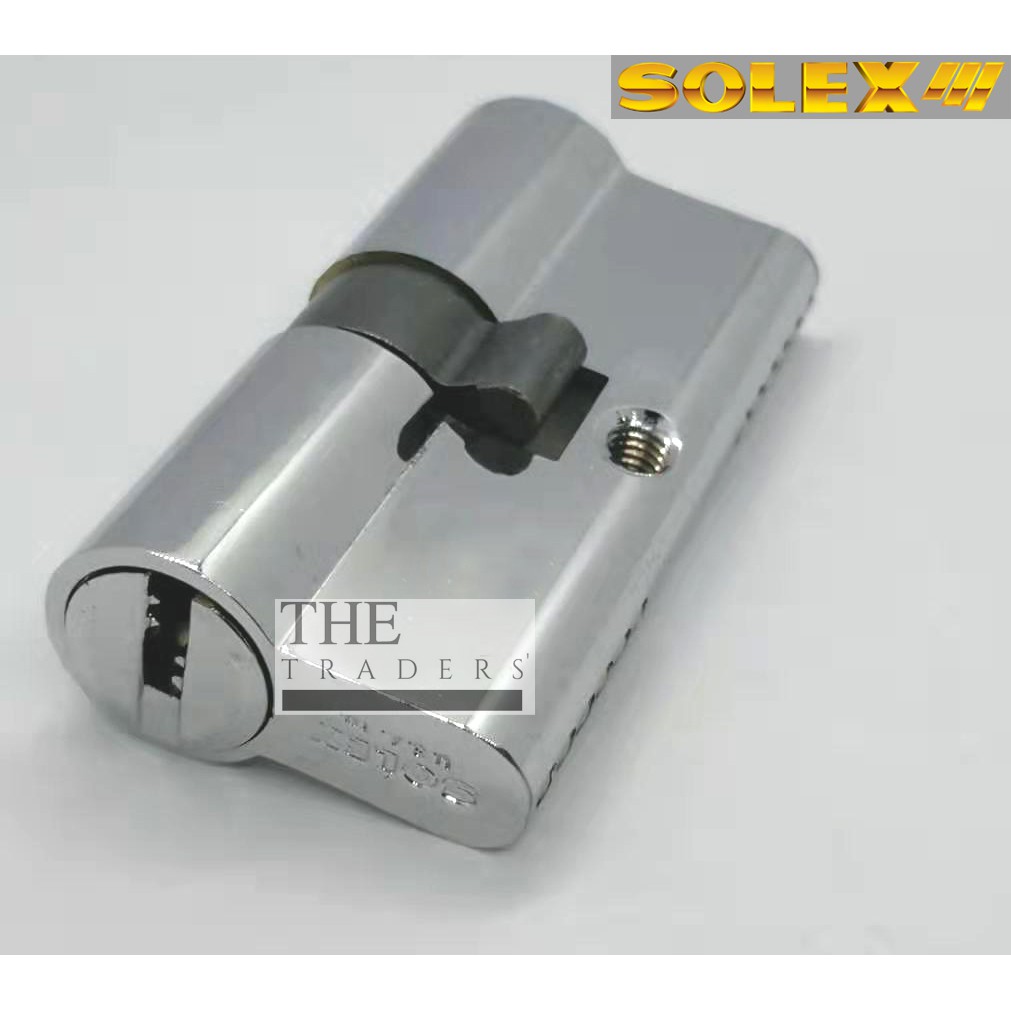 The Traders Solex Premium DE60CR หรือ TE60CR DOUBLE หรือ SINGLE EURO CYLINDER CHROME - 60MM BACKSET