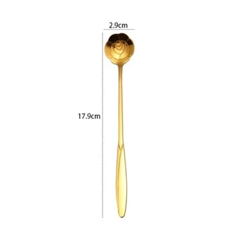 ช้อนดอกไม้ สแตนเลส เกาหลี มี2แบบ 17cm วัสดุอย่างดี[MANCAFE]