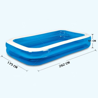 Atrix สระน้ำเป่าลม ขนาด 262 x 175 x 51 cm อย่างหนา Bestway Inflatable Pool Size L รุ่น KDS-0008