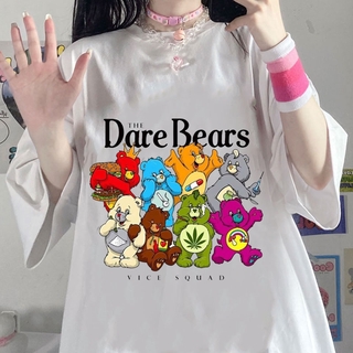 Harajuku T เสื้อ Aesthetic Hip hop Punk การ์ตูนแขนสั้น O-Neck Tops ผู้หญิง dropshipping ฤดูร้อนหลวม oversize street clothes