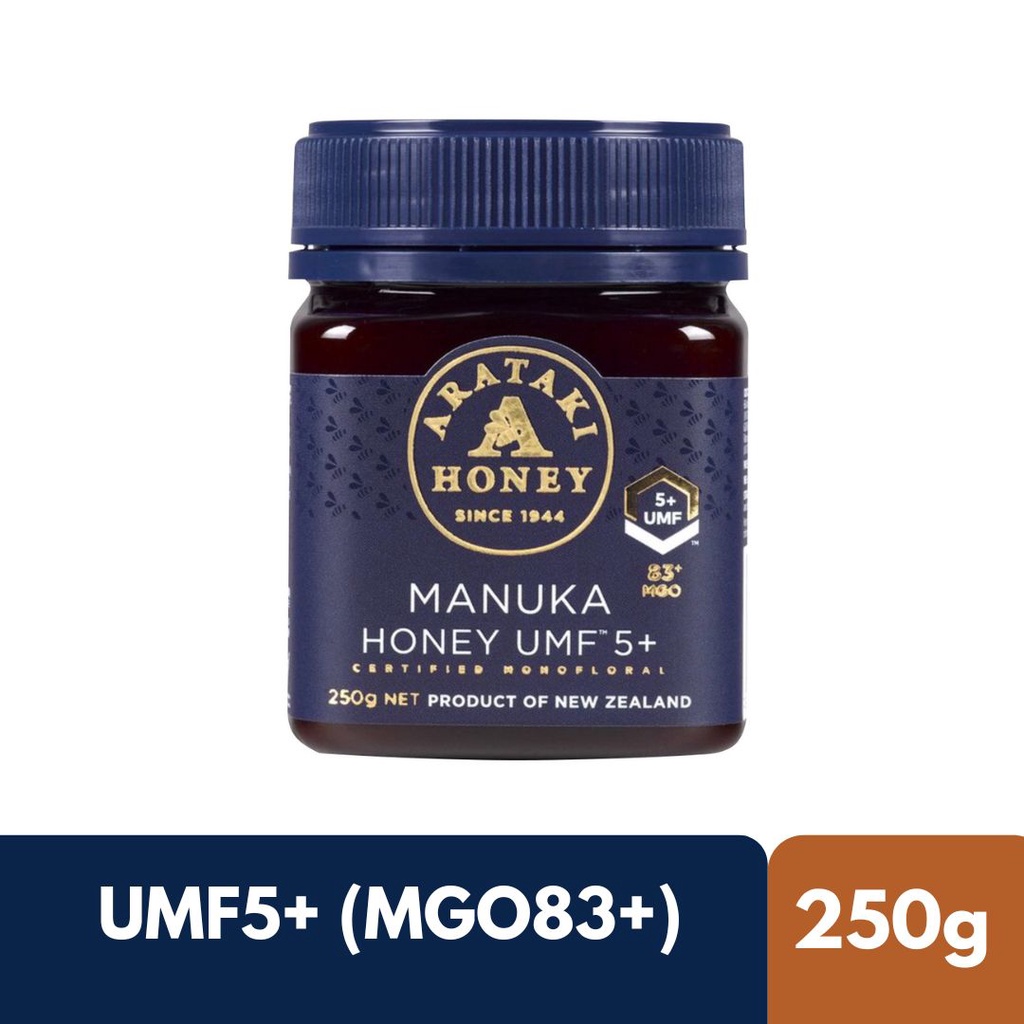 น้ำผึ้งมานูก้า Arataki Manuka Honey UMF5+ (MGO83+) 250g Product of New Zealand