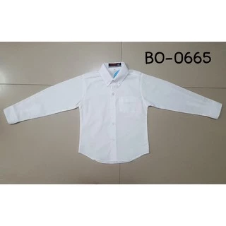 พร้อมส่ง ไซส์ 90-180 [แถมโบว์หูกระต่าย ฟรี!] เสื้อเชิ้ตเด็กสีขาว ใส่ออกงานได้ BO0665