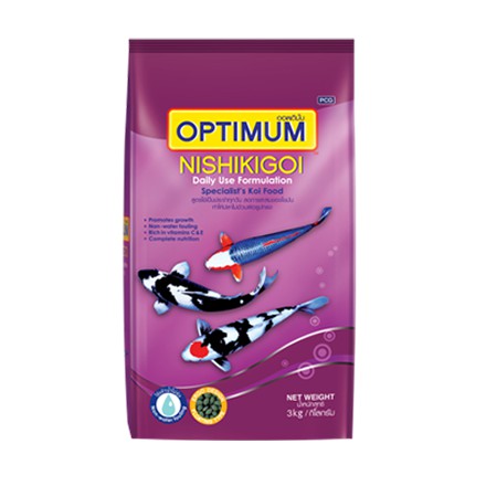 อาหารปลาออพติมั่ม OPTIMUM Nishikigoi  สูตรสำหรับใช้ประจำทุกวัน ขนาด 1.5 kg