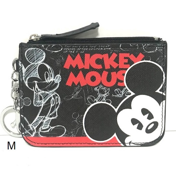MICKEY MOUSE B กระเป๋าใส่บัตร และ ช่องใส่บัตร ใส่แบงค์ มีซิป ก้ามปู ห่วง เอนกประสงค์ ลาย MICKEY MOUSE สวยงาม PMYL SHOP