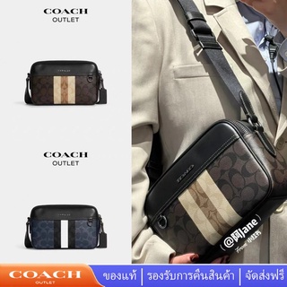 Coach C9965 กระเป๋าผู้ชายแฟชั่นกระเป๋ากล้องป่าคลาสสิก กระเป๋าสะพายข้าง แท้