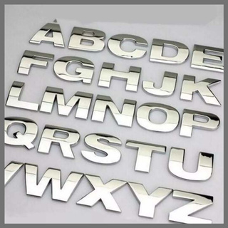 โลโก้อักษรเหล้กสีโครเมี่ยม ขนาด 4.5 cm.***จำนวน 1 ชิ้นต่อตัว*** มีให้เลือก A-Z และตัวเลข **ครบเครื่องเรืองประดับ**