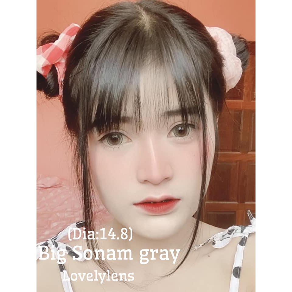 🔥 คอนแทคเลนส์ ✨ขนาดบิ๊กอาย✨Gray✨ Sonam (Lovelylens)
