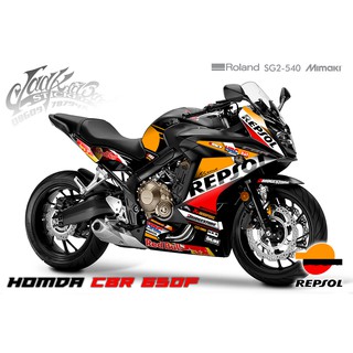 สติ๊กเกอร์แต่งลาย รถ HONDA CBR 650F ลาย Repsol