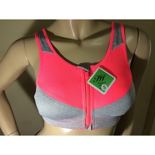 สปอร์ตบรา ซิปหน้า Dual Color Zipper Sports Bra