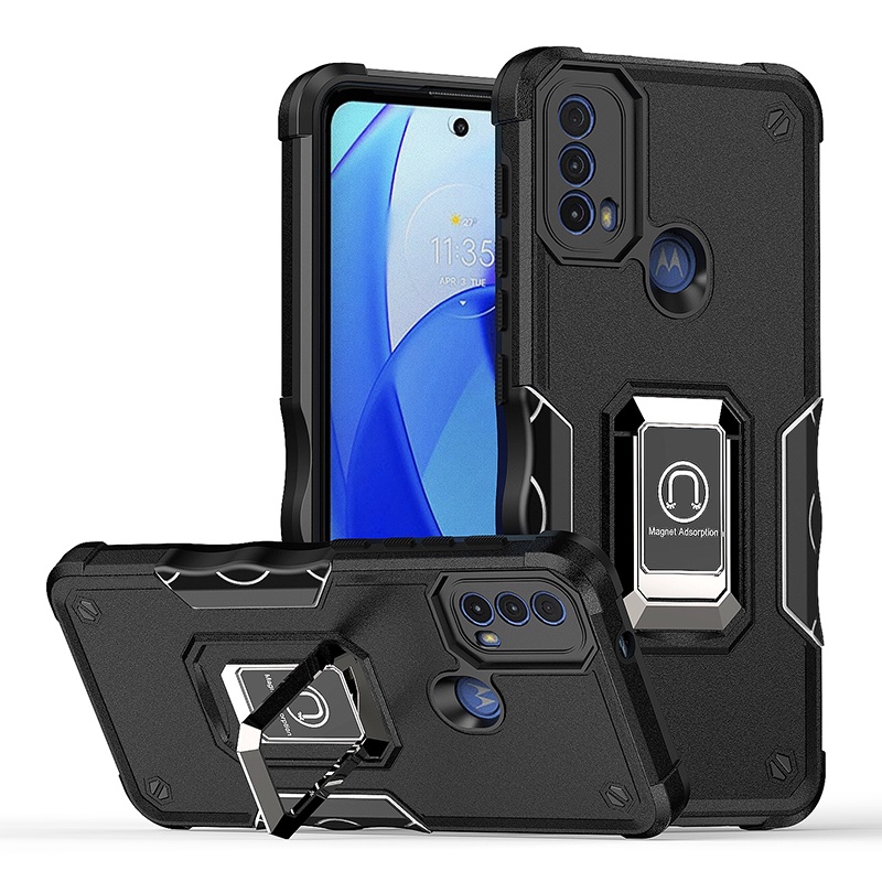 สําหรับ Motorola Moto E40 E30 E20 Hybrid เกราะกันกระแทก Kickstand Hard Case Cover