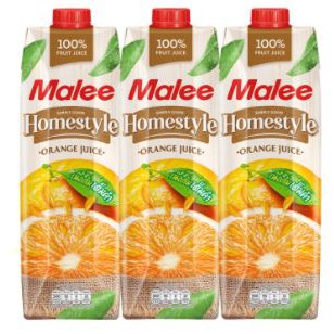 ส่งฟรี  MALEE HOMESTYLE ORANGE JUICE มาลี น้ำส้มโฮมสไตล์100% ขนาด 1000ml ยกแพ็ค 3กล่อง 1L     ฟรีปลายทาง