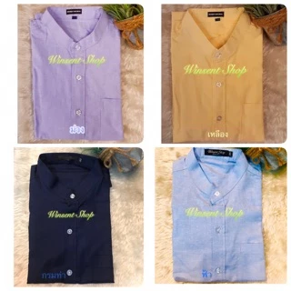 👔เสื้อเชิ้ตคอจีนแขนสั้น👔 ผ้า Oxford ทรงสลิม คัตติ้งเนี๊ยบมากกกก​8​