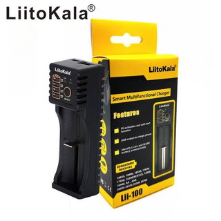 เครื่องชาร์จ LiitoKala Lii-100 เครื่องชาร์จถ่าน Li-ion 18650 18350 16340 14500 26650 Ni-MH Ni-Cd AA AAA