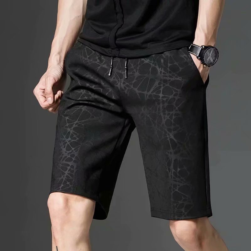 MAMCWMMZ ลด 50% ELAND_SHOPกางเกงขาสั้นผู้ชาย กระเป๋ามีซิป ผ้าเนื้อดี (สีดำ)/L-3XL