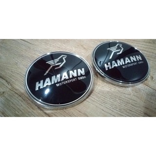 โลโก้ BMW / ขาวดำ Hamann / เช็ต2ชิ้น / ด้านหน้าและด้านหลัง 82mm + 82mm {Kerry Express / COD}