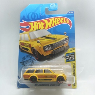 รถเหล็ก Hot wheels DATSUN BLUEBIRD WAGON(510) สีเหลือง MOMO (ib014)