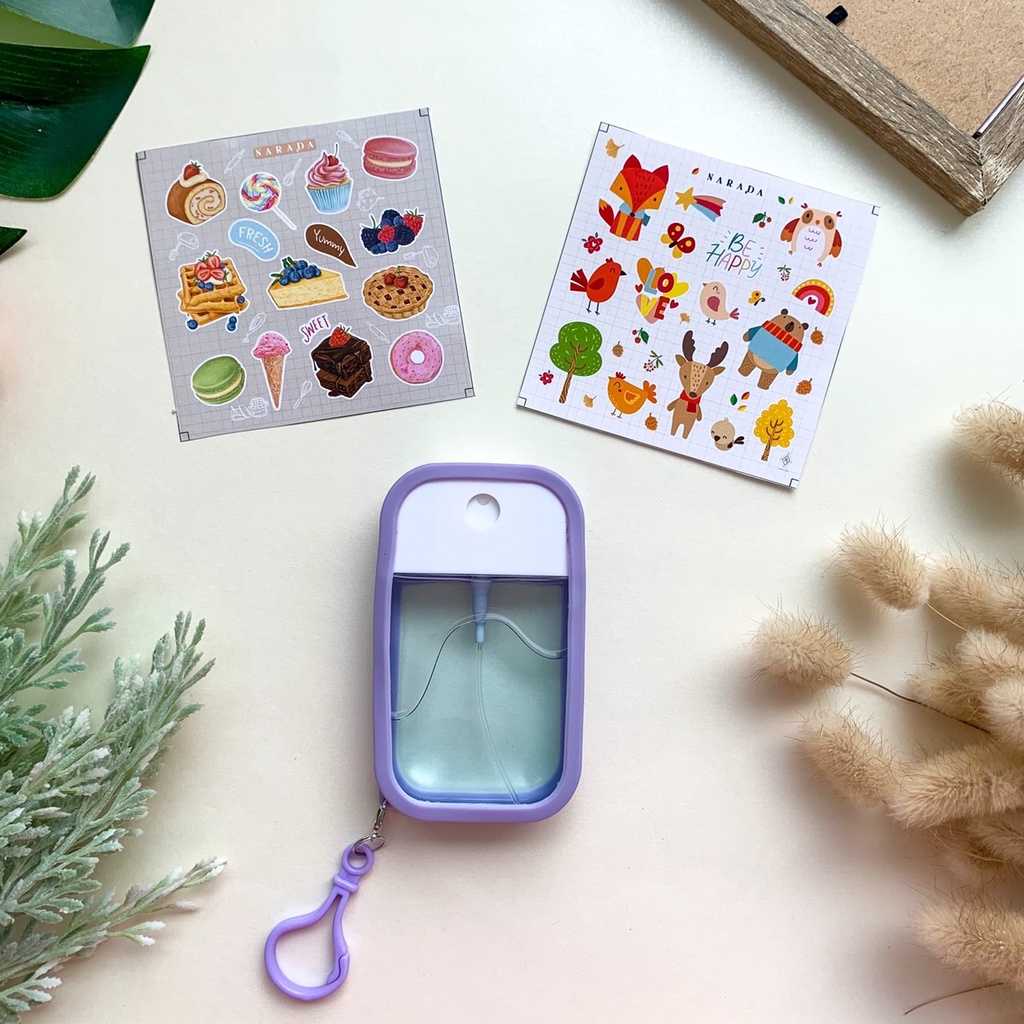 ?เเถมฟรี สติ๊กเกอร์สุดคิ้วท์ ❗✨สเปรย์แอลกอฮอล์ แบบหมุน 50 ml?  by NaradaAsia ?