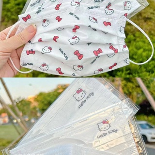 Cute Cartoon White Mask Girls Fashion Anime High-value New Hello Kitty Cartoon Printing Independent Packaging Goods Women