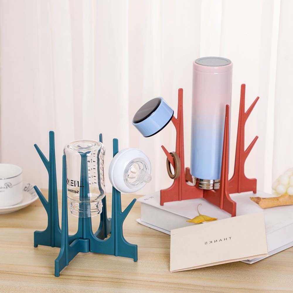 MXGOODS Creative Bottle Drying Rack Foldable Paper holder Drain Rack ...