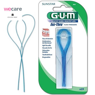 Sunstar gum eez-thru floss threaders ซันสตาร์ กัม ห่วงร้อยนำไหม 25เส้น