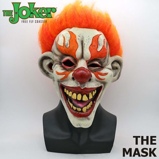 Mask หน้ากาก Joker โจ๊กเกอร์ ตัวตลก Devil Clown ปีศาจ สุดโหด BB GUN บีบีกัน Cosplay Halloween ฮาโลวีน รุ่น 015