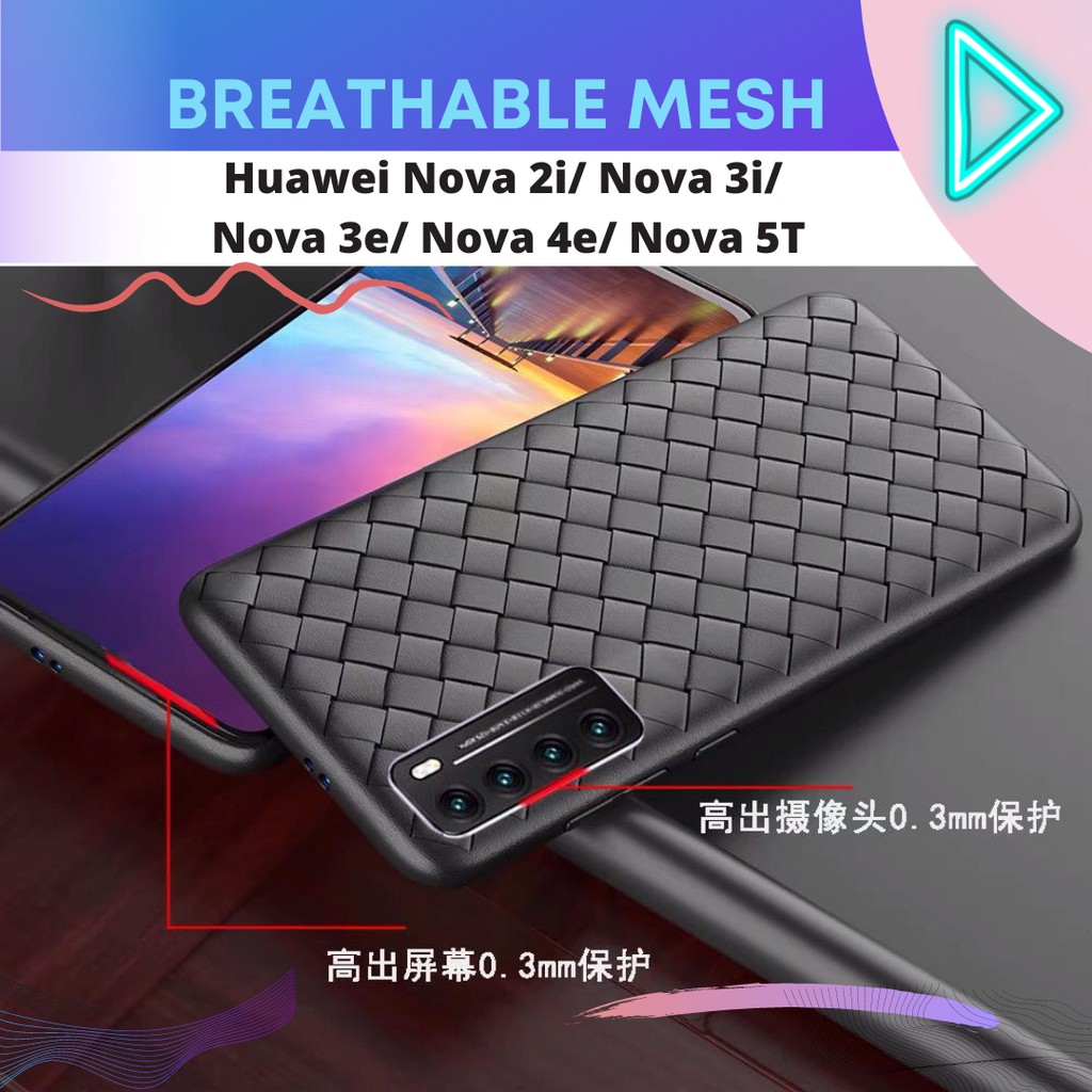 Huawei Nova 2i/ Nova 3i/ Nova 3e/ Nova 4e/ Nova 5T เคสโทรศัพท์ยางรูระบายอากาศ