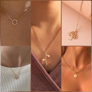 ❤️‍🔥ส่งไว-มีของเลย❤️‍🔥สร้อยคอ แหวน มินิมอล สร้อยโบโฮ สีทอง ราคาถูกที่สุด