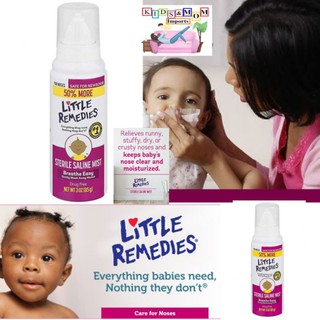 Little Remedies Sterile Saline Nasal Mist, Safe for Newborns 85g.น้ำเกลือล้างจมูกเด็กแบบสเปรย์ (นำเข้าusa)