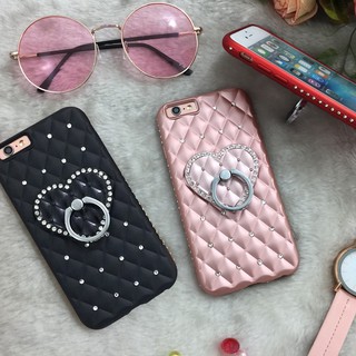 เคสออปโป้ OPPO F11PRO/วีโว่VIVO V11I/V5+/V15/V15PRO  เคสติดเพชร แหวนหัวใจตั้งได้ เคสหรู เคสแฟชั่น แหวนตั้งได้